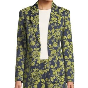 CINQ A SEPT JANAE STRUCTURED FLORAL JACKET SIZE 0
